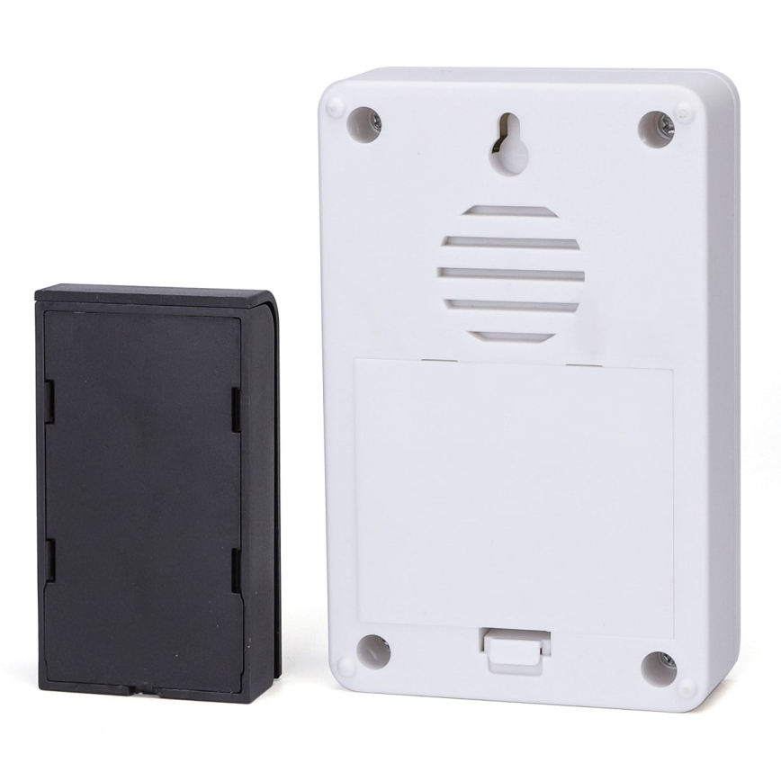 Aigostar - CONJUNTO 2x Campainhas sem fios 3xAA/12V IP44 branco/preto