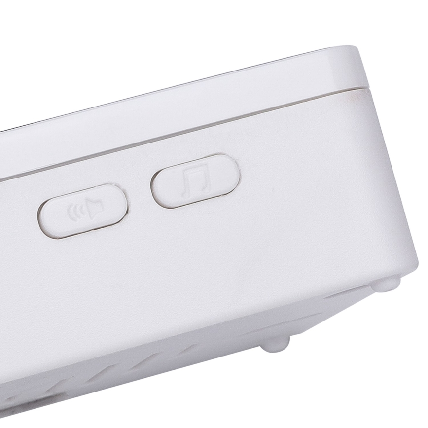 Aigostar - CONJUNTO 2x Campainhas sem fios 3xAA/12V IP44 branco/preto