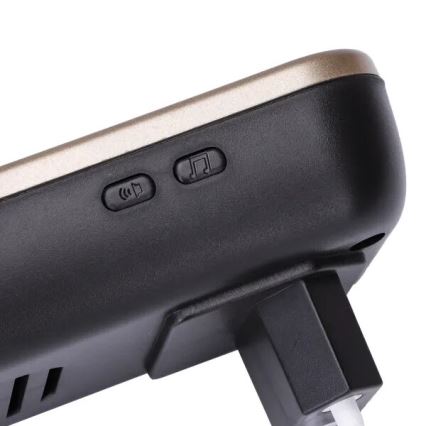 Aigostar - CONJUNTO 2x Campainhas Sem Fios Plug-in 230V/12V IP44 preto/cobre