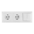 Aigostar - CONJUNTO 2x Tomada com Interruptor 2x16A/250V SCHUKO