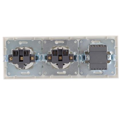 Aigostar - CONJUNTO 2x Tomada com Interruptor 2x16A/250V SCHUKO