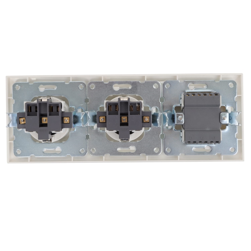 Aigostar - CONJUNTO 2x Tomada com Interruptor 2x16A/250V SCHUKO