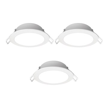 Aigostar - CONJUNTO 3x Focos de encastrar exterior LED LED/4,8W/230V 3000K IP65 branco