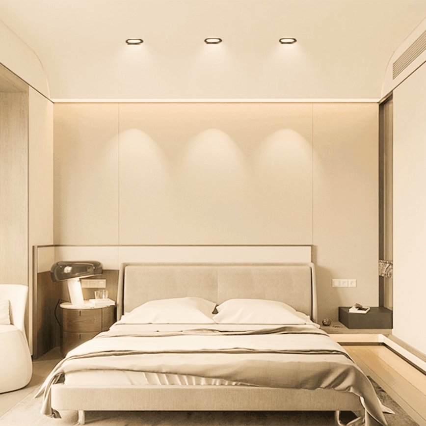 Aigostar - CONJUNTO 3x Focos de encastrar exterior LED LED/4,8W/230V 3000K IP65 preto