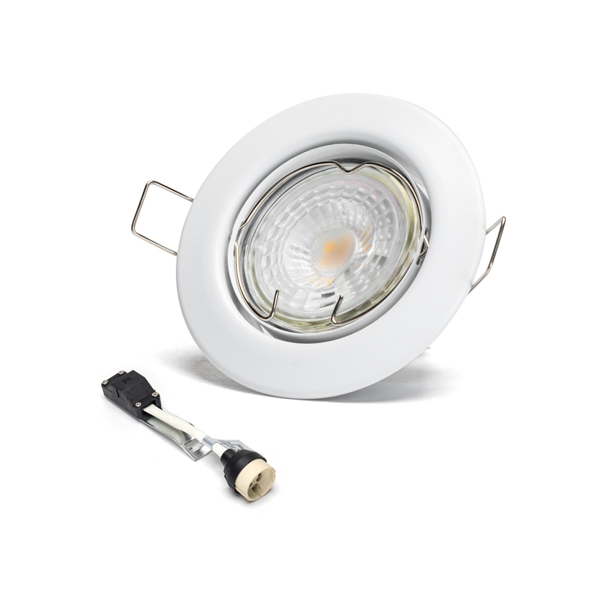Aigostar - Conjunto 3x Luminárias LED de Embutir 1xGU10/4,5W/230V 3000K brancas