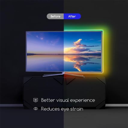 Aigostar - CONJUNTO 4x Tira LED RGB com regulação 0,5m LED/2,5W/5V IP65 + CR