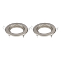 Aigostar - Conjunto de 2 molduras para spot de embutir GU10, diâmetro 8 cm, cromo mate