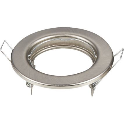 Aigostar - Conjunto de 2 molduras para spot de embutir GU10, diâmetro 8 cm, cromo mate