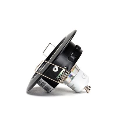Aigostar - Conjunto de 3 luminárias de embutir LED 1x GU10/4,5W/230V 3000K pretas
