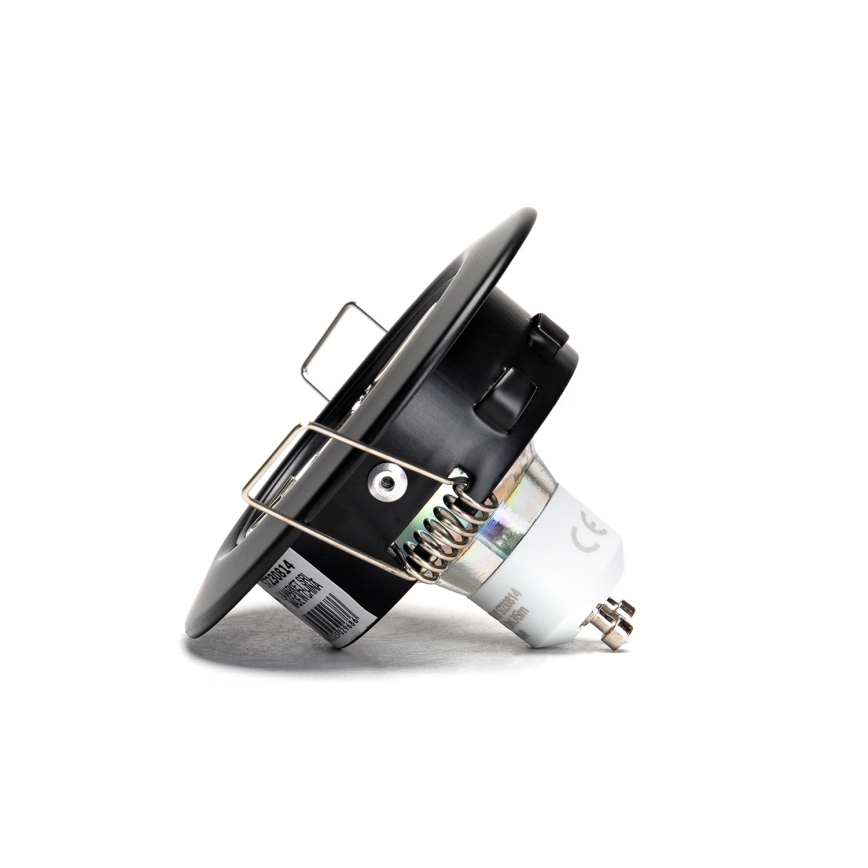 Aigostar - Conjunto de 3 luminárias de embutir LED 1x GU10/4,5W/230V 3000K pretas