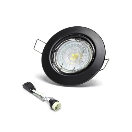 Aigostar - Conjunto de 3 spots LED de embutir 1xGU10/4,5W/230V 6500K pretos