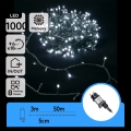 Aigostar - Cordão de luzes de Natal LED para exterior, 1000 LEDs, 8 funções, 53 m, IP44, branco frio