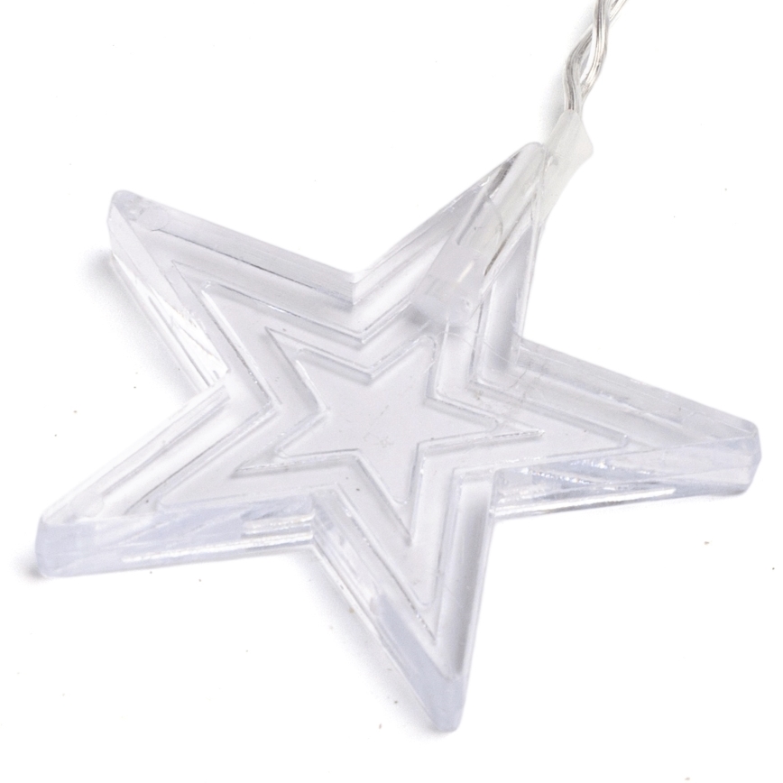 Aigostar - LED guirlanda de Natal para exterior 168xLED/8 funções 3x1,5m IP44 branco quente estrelas