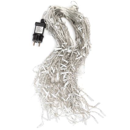 Aigostar - Guirlanda luminosa LED para exterior 300 LEDs/8 funções 15x0,4 m IP44 branco frio
