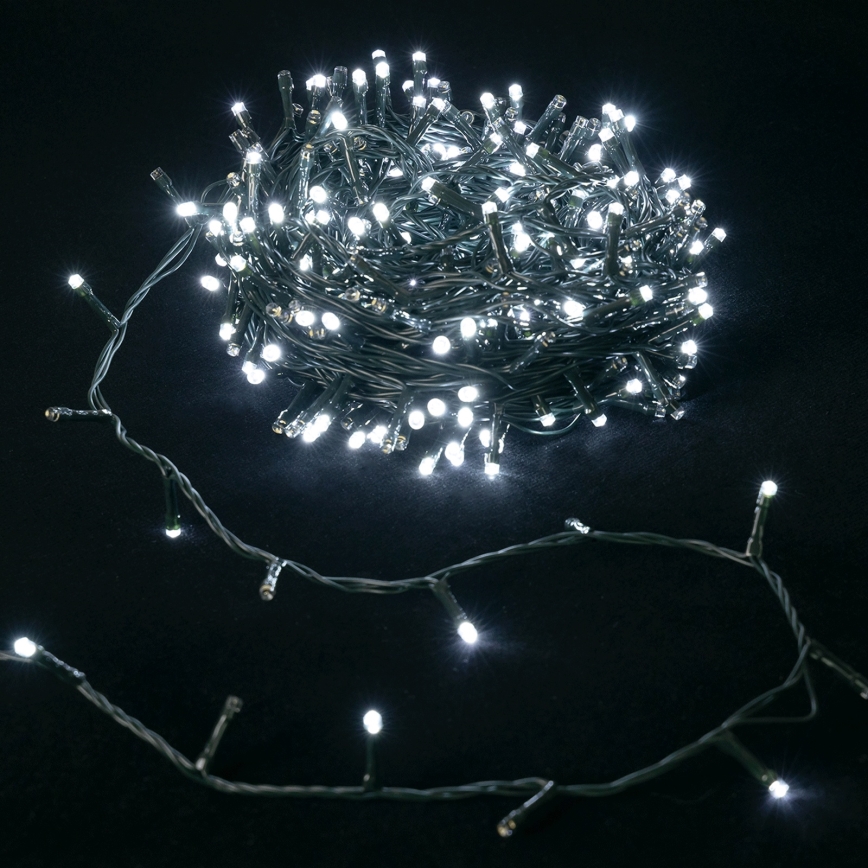 Aigostar - Guirlanda de Natal LED para exterior 300 LEDs/8 funções 30 m IP44 branco frio