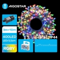 Aigostar - Cordão de luzes de Natal LED para exterior 400xLED/8 funções 13m IP44 multicolorido