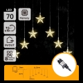Aigostar - Cordão de luzes de Natal LED para exterior 70xLED/230V 1,2x1m IP44 branco quente estrelas