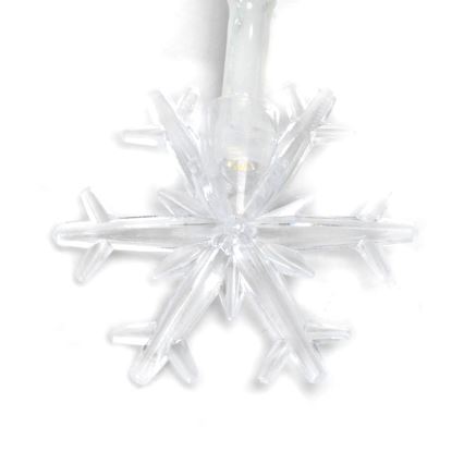 Aigostar - Cordão de luzes LED 10 LEDs / 3x pilhas AA, 1,5 m, branco quente, com flocos de neve