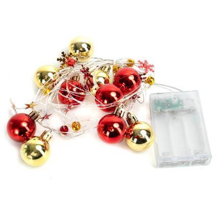 Aigostar - Cordão de luzes LED 20xLED/3xAA 2 m branco quente