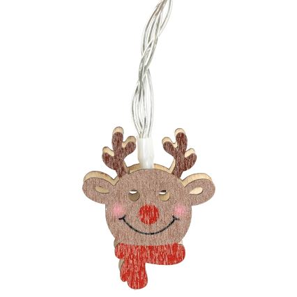 Aigostar - cordão de luzes LED 20xLED/3xAA 3m branco quente rena