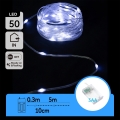 Aigostar - Cordão de luzes LED 50xLED/3xAA 5,3m branco frio