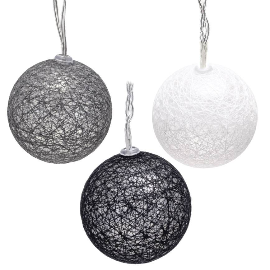 Aigostar - Cordão de luzes LED de Natal 10xLED/3xAA 2m branco quente