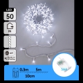 Aigostar - Cordão de luzes LED de Natal 50xLED/3xAA 5,3m branco frio