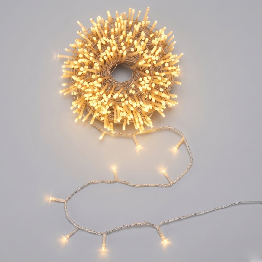 Aigostar - Cordão de luzes LED de Natal 50xLED/3xAA 5,3m branco quente