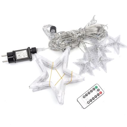 Aigostar - Cordão LED para exterior 120xLED/8 funções 3x0,6 m IP44 branco quente + controlo remoto