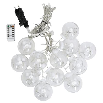 Aigostar - Guirlanda luminosa de Natal LED para exterior 120 LEDs/8 funções 3x0,6m IP44 branco frio + controlo remoto