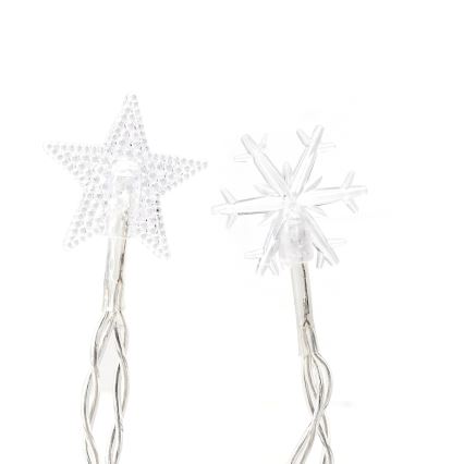 Aigostar - Guirlanda de Natal LED para exterior 25xLED/8 modos 3xAA 2,5 m IP44 branco frio