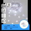 Aigostar - Cordão de luzes LED para exterior, 300 LEDs / 8 modos, 3x pilhas AA, 9,3 m, IP44, branco frio
