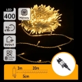 Aigostar - Cordão de luzes LED para exterior 400 LEDs/8 funções 20m IP44 branco quente