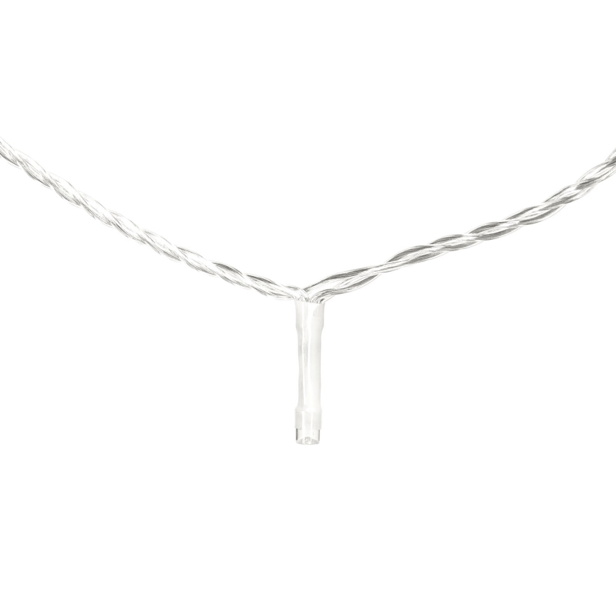 Aigostar - Cordão de luzes LED para exterior, 50 LEDs / 8 funções, 8 m, IP44, branco frio