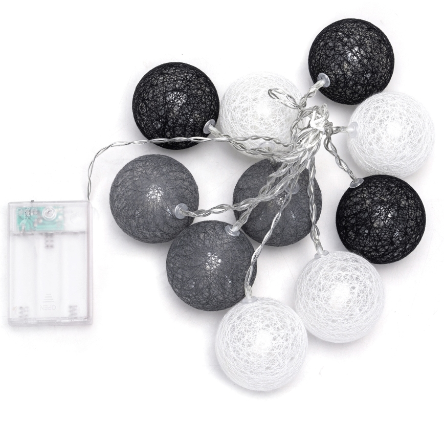 Aigostar - Cordão de luzes LED para Natal 10xLED/3xAA 2m branco quente