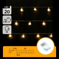 Aigostar - Cordão de luzes LED para Natal 20xLED/3xAA 3,3m estrelas