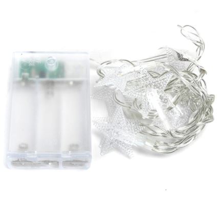 Aigostar - Cordão de luzes LED para Natal 20xLED/3xAA 3,3m estrelas