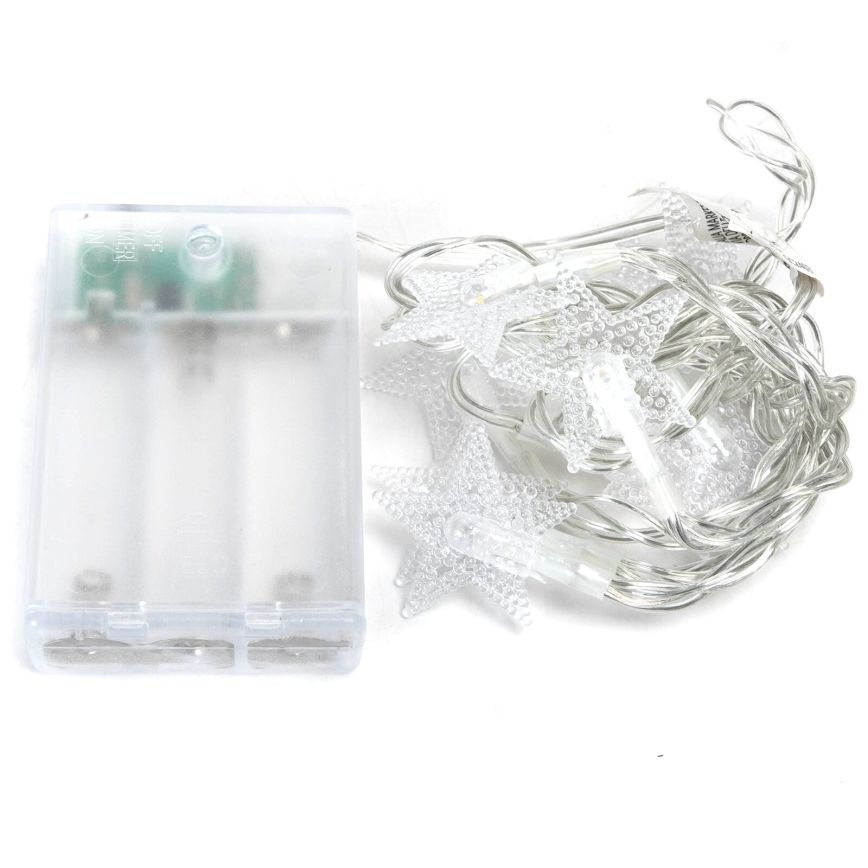 Aigostar - Cordão de luzes LED para Natal 20xLED/3xAA 3,3m estrelas