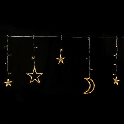 Aigostar - Guirlanda Solar LED de Natal 120 LEDs/8 funções 3x0,6m 500 mAh IP65 branco quente