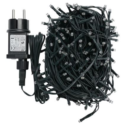 Aigostar - Corrente de Natal LED para exterior 200xLED/8 funções 20m IP44 branco frio