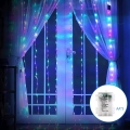 Aigostar - Cordão de Natal LED para Exterior 200xLED/8 funções 3xAA 5x2m IP44 multicolor