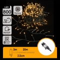 Aigostar - Cordão de Natal LED para exterior, 800 LEDs, 8 funções, 23 m, IP44, branco quente