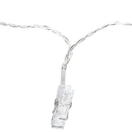 Aigostar - Cordão decorativo LED 80 LEDs/5W/USB 13 m branco quente