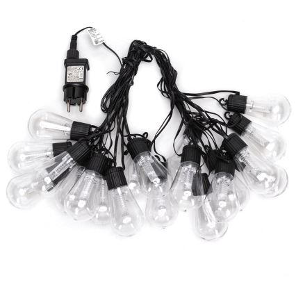 Aigostar - Cordão decorativo LED para exterior 20xLED/13m IP44 branco frio