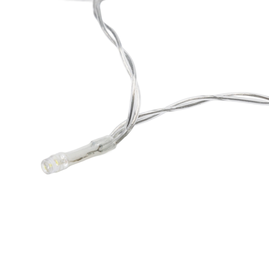 Aigostar - LED dimerizável para exterior cordão de luzes de Natal com sensor de movimento 100xLED/3xAA 12m branco frio + controlo remoto