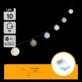 Aigostar - Cordão LED de Natal 10xLED/3xAA 2 m branco quente