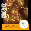 Aigostar - Cordão LED de Natal 20xLED/3xAA 3m branco quente Pai Natal