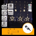 Aigostar - Cordão LED para exterior 120xLED/8 funções 3x0,6 m IP44 branco quente + controlo remoto