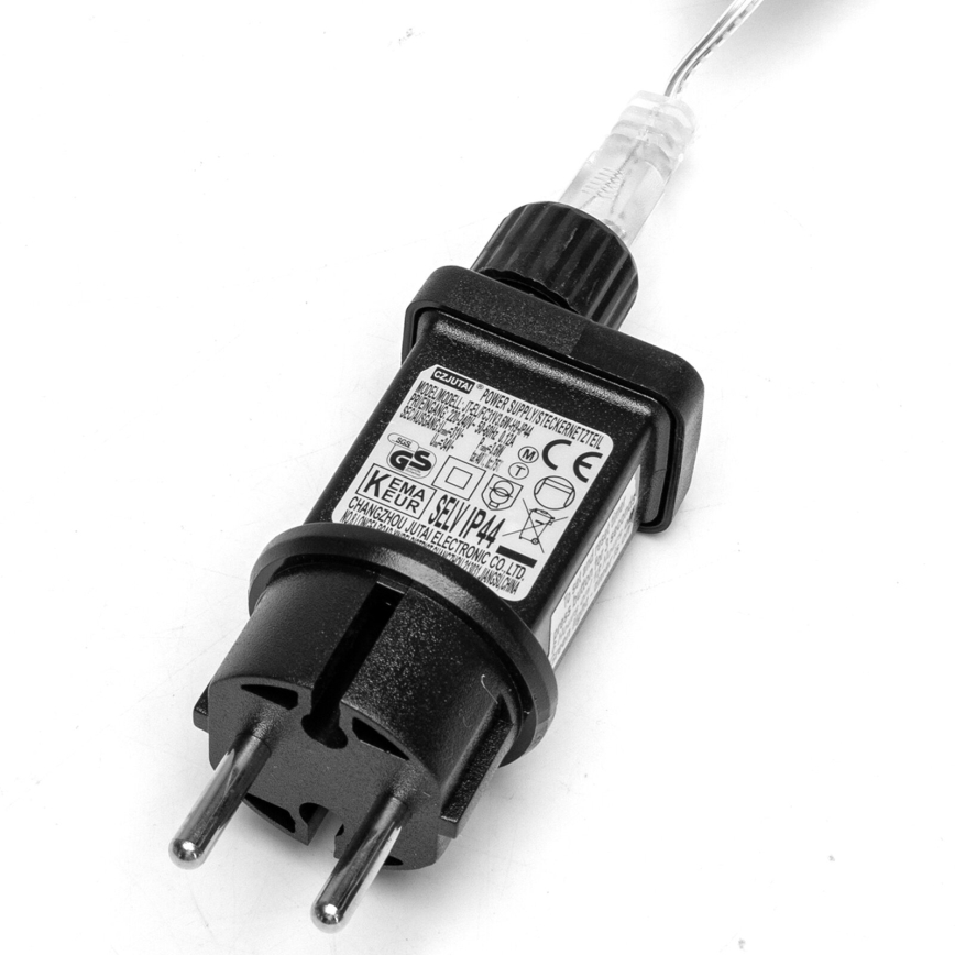 Aigostar - Cordão LED para exterior, 50 LEDs, 8 modos, 8 m, IP44, branco quente
