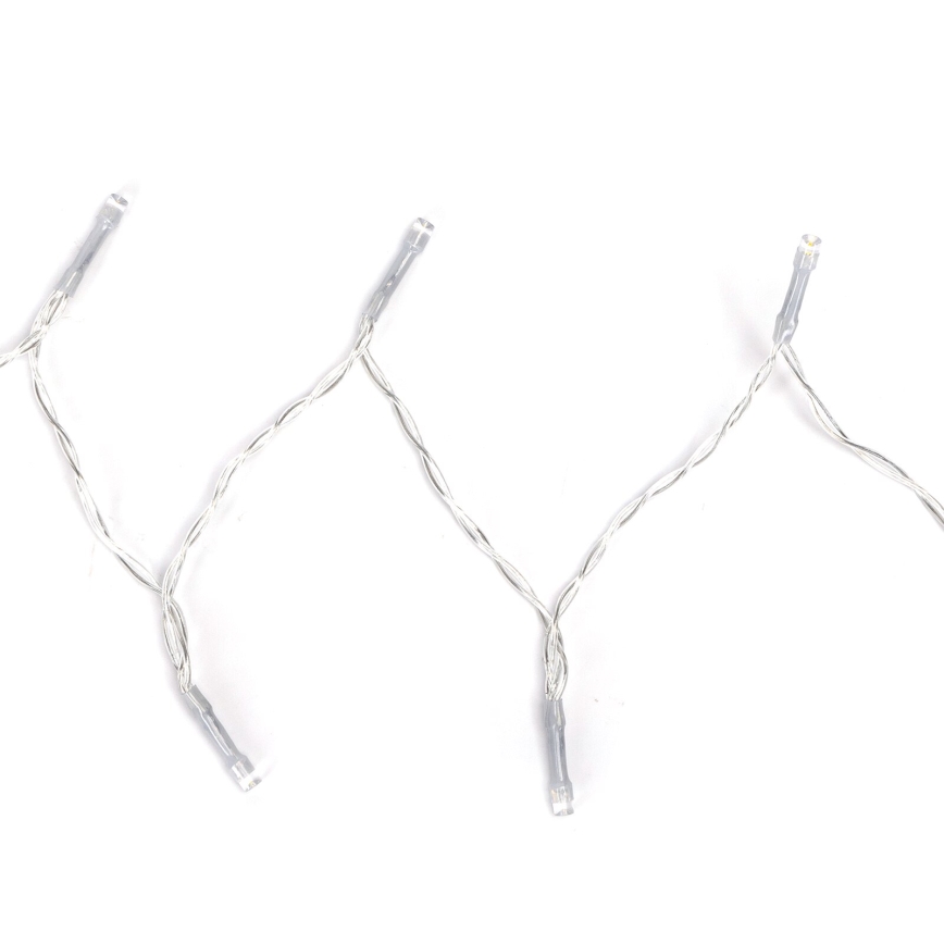 Aigostar - Cordão LED para exterior 50xLED/8 funções 3xAA 5,3m IP44 branco quente